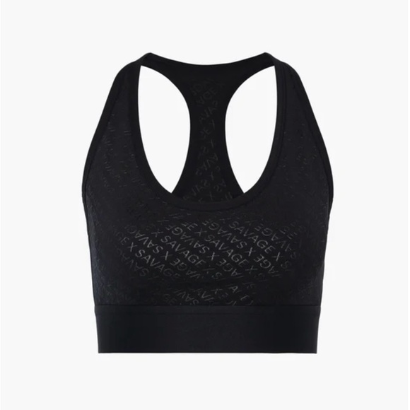 Black Racerback Sports Bra - Picture 1 of 8